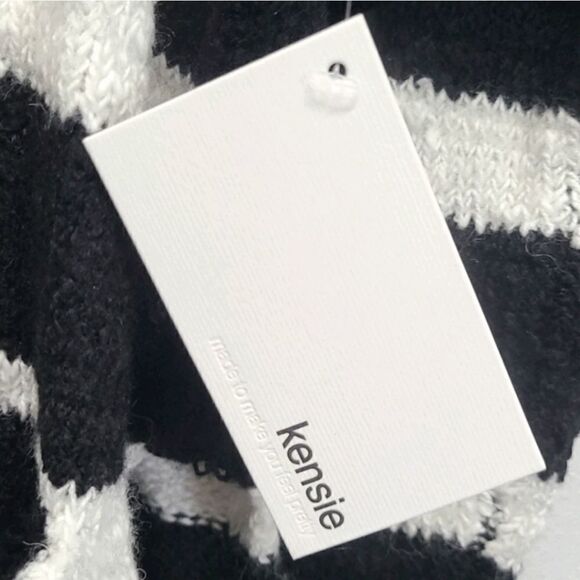 Kensie Women's Stripped Cozy Sweater Black and White Size XS - Picture 8 of 9